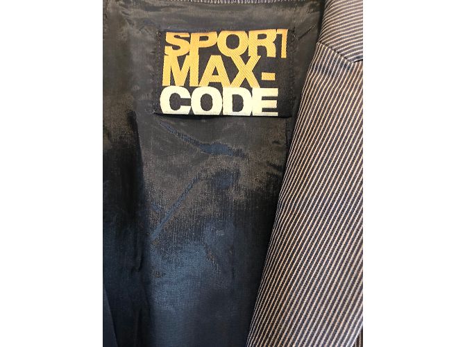 Giacca Sportmax in cotone a righe blu - vista 4