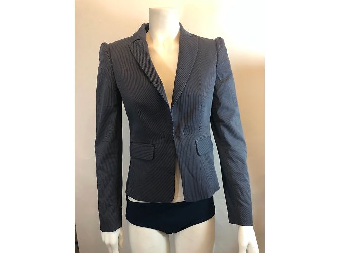 Giacca Sportmax in cotone a righe blu - vista 9