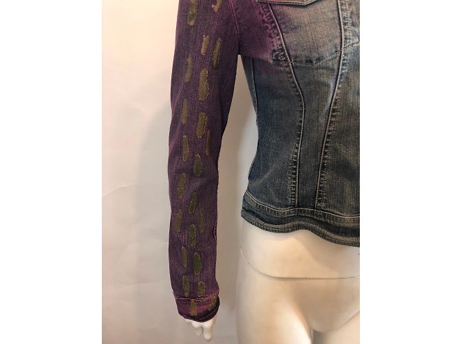 Chaqueta vaquera Versace azul de algodón - vista 13