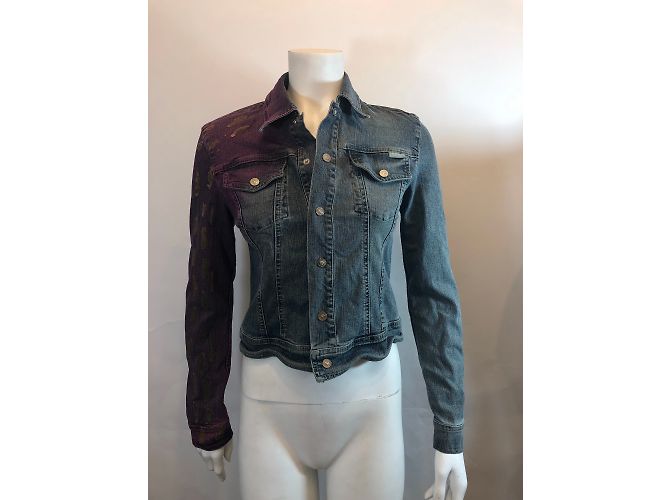Chaqueta vaquera Versace azul de algodón - vista 2