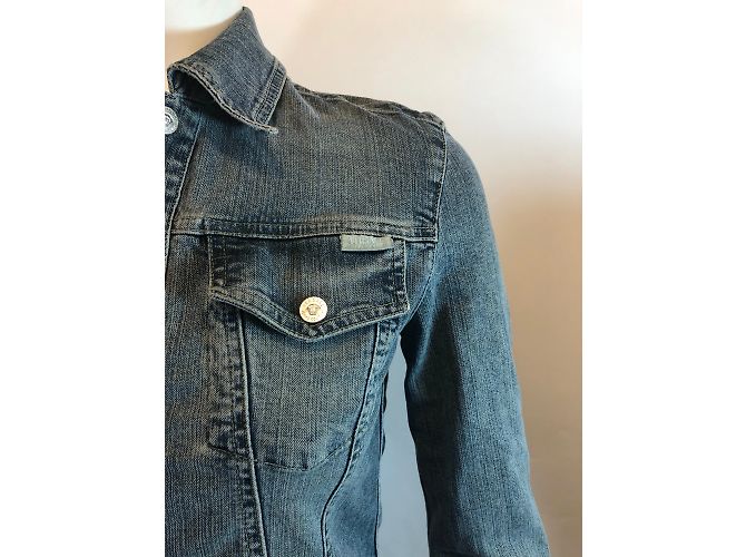 Chaqueta vaquera Versace azul de algodón - vista 8