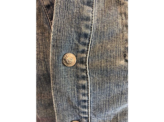 Chaqueta vaquera Versace azul de algodón - vista 9