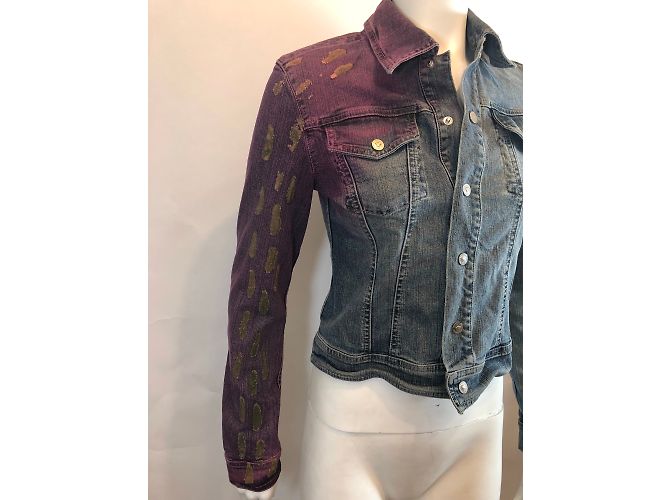 Chaqueta vaquera Versace azul de algodón - vista 3