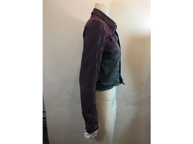 Chaqueta vaquera Versace azul de algodón - vista 4