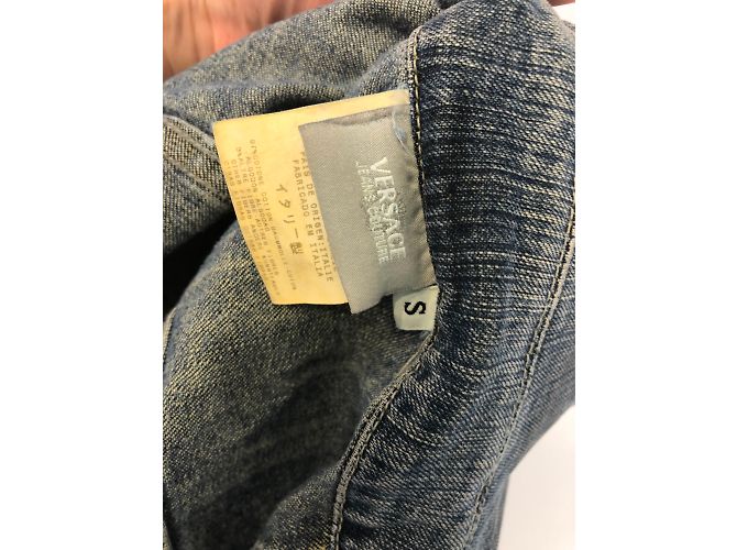Chaqueta vaquera Versace azul de algodón - vista 10