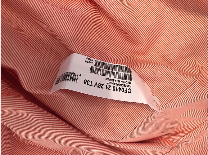 Lacoste Langarmhemd Weiß Rot Baumwolle 38EU - Ansicht 10