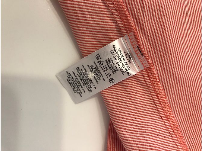 Lacoste Langarmhemd Weiß Rot Baumwolle 38EU - Ansicht 11