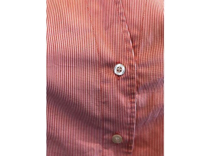 Lacoste Langarmhemd Weiß Rot Baumwolle 38EU - Ansicht 2