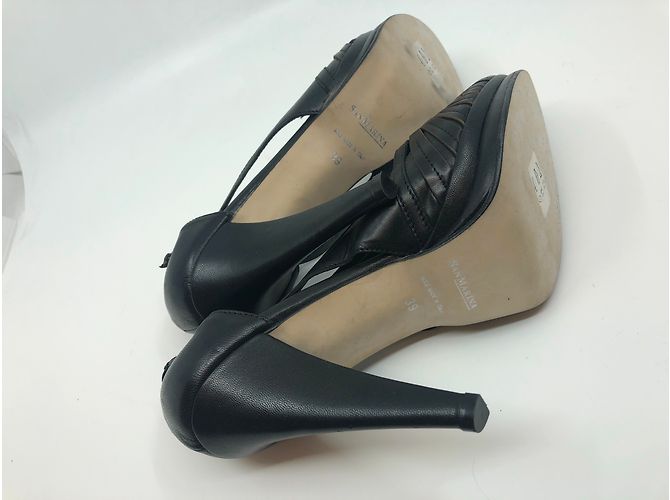 Autre Marque Décolleté San Marina in pelle nera Nero - vista 8