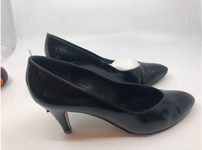 Décolleté Yves Saint Laurent in vernice nera Nero - vista 4