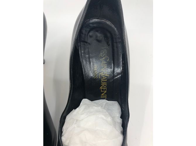 Décolleté Yves Saint Laurent in vernice nera Nero - vista 5