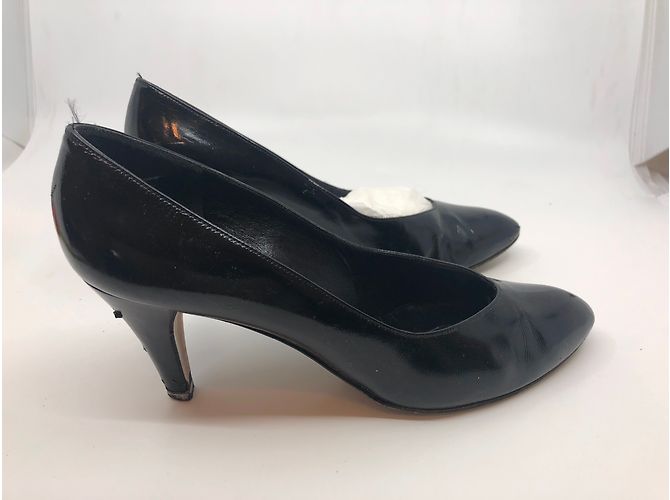Décolleté Yves Saint Laurent in vernice nera Nero - vista 6