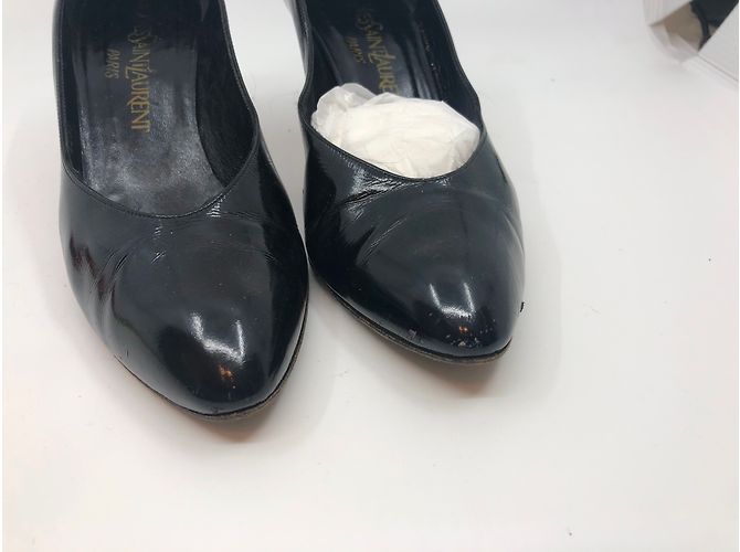Décolleté Yves Saint Laurent in vernice nera Nero - vista 8
