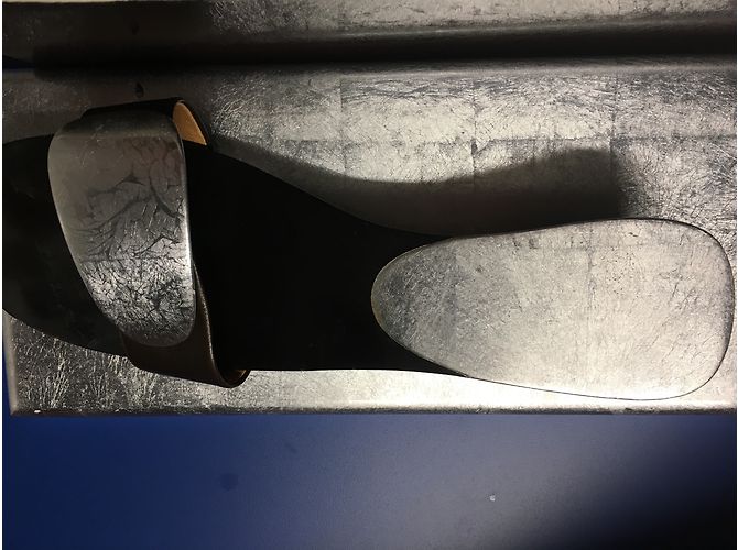 Hermès Mules Schwarz Leder Metallschnalle Kleiner Absatz Silber - Ansicht 2