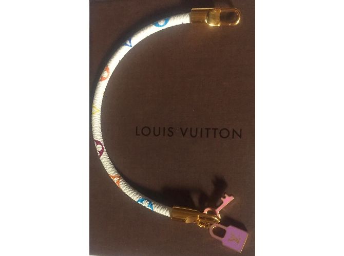 Bracciale Louis Vuitton Lock It Multicolor Bianco - vista 2
