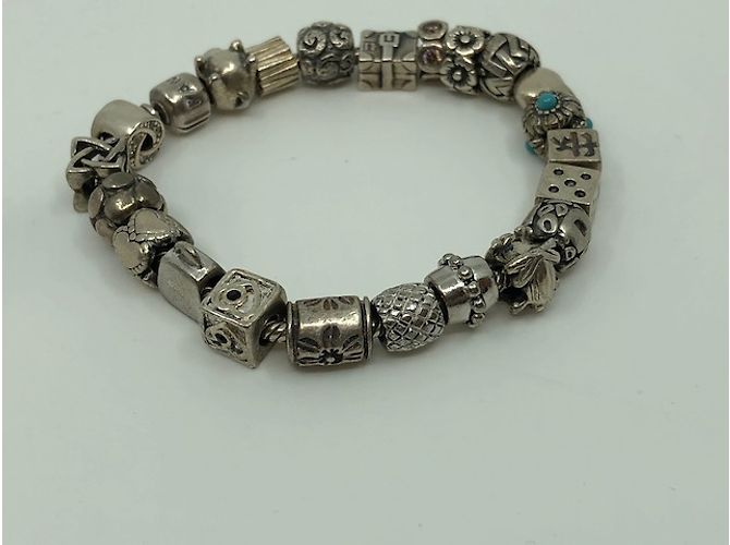Autre Marque Bracciale con ciondoli in argento 20 cm - vista 2