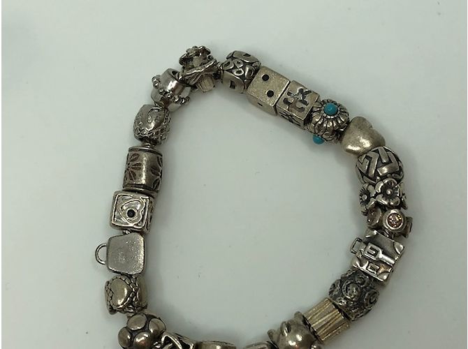 Autre Marque Bracciale con ciondoli in argento 20 cm - vista 4