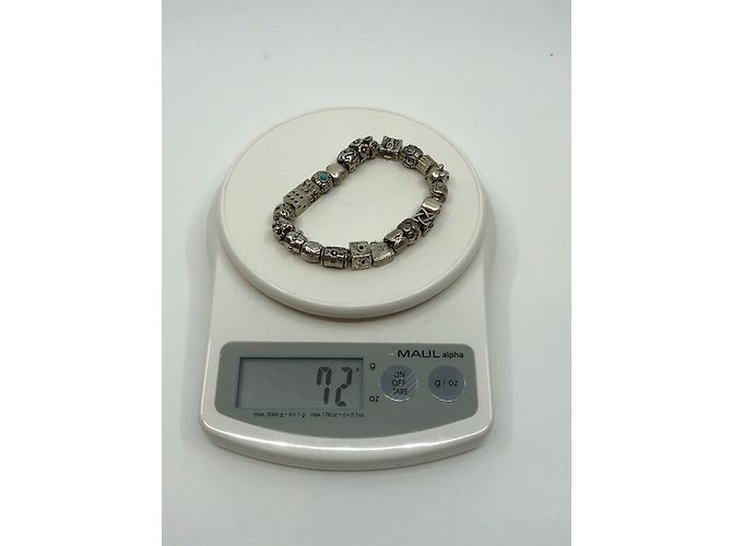 Autre Marque Bracciale con ciondoli in argento 20 cm - vista 6