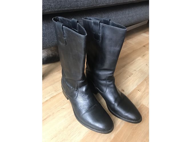Botas Camargue Sartore en piel negra Negro - vista 2