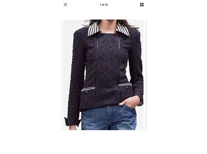 Chanel 2017 giacca di perline Blu navy - vista 2