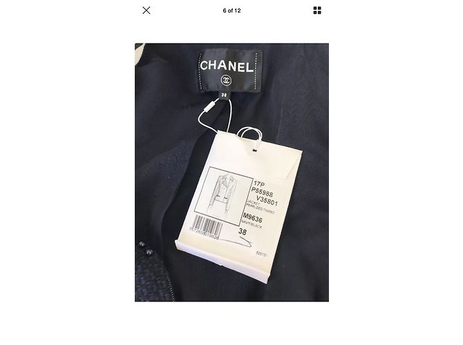 Chanel 2017 giacca di perline Blu navy - vista 5