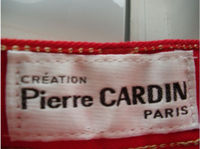 Falda vaquera roja Pierre Cardin Algodón - vista 3