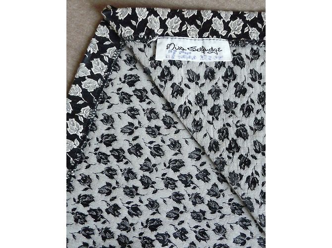 Autre Marque Minifalda Miss Selfridges negra y crema de algodón tejida Negro - vista 2