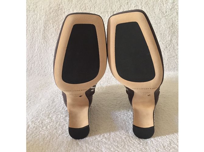 Stivaletti Christopher Kane in scamosciato con borchie taupe - vista 6