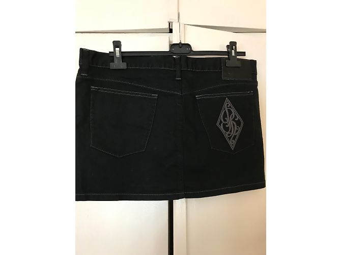 Falda de denim negro Ralph Lauren Talla 40 - vista 3