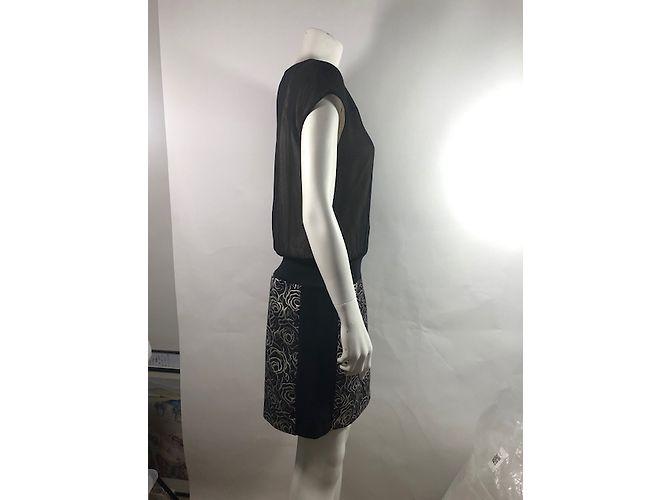 Vestito Cop Copine Vendome Nero e Oro D'oro - vista 3