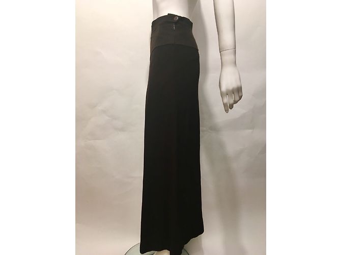 Falda larga Georges Rech marrón oscuro talla 38 - vista 4