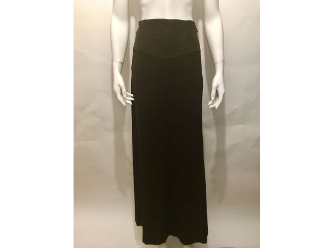 Falda larga Georges Rech marrón oscuro talla 38 - vista 6