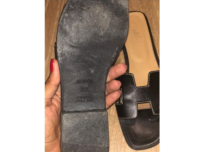 Oran Hermès sandals Black - view 4