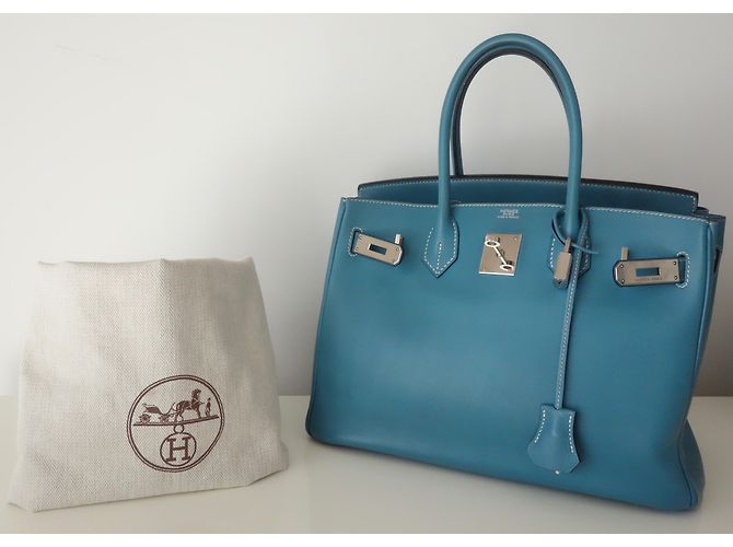 Hermès Birkin 30 Azul - vista 3
