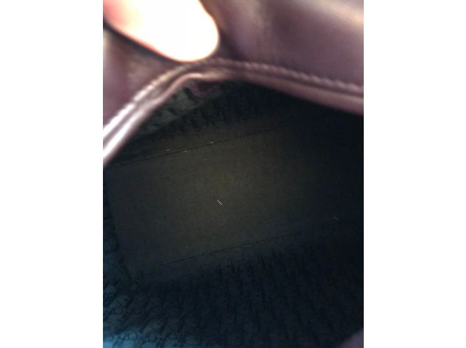 Borsa a mano Christian Dior Lady Dior in pelle Prugna - vista 9