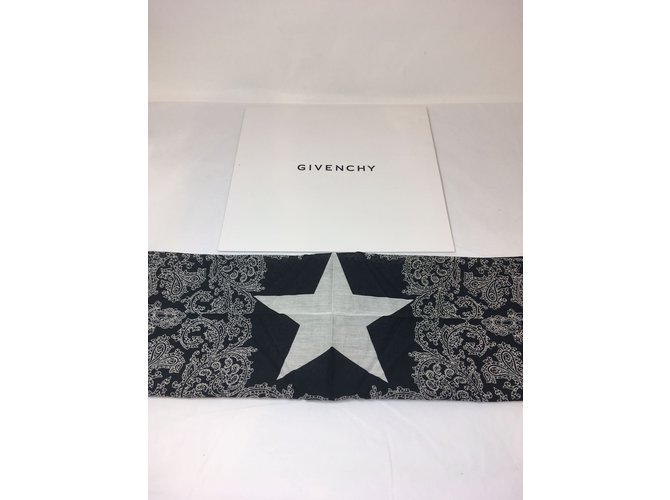 Givenchy Bandana Schal aus Baumwolle Schwarz Weiß - Ansicht 2