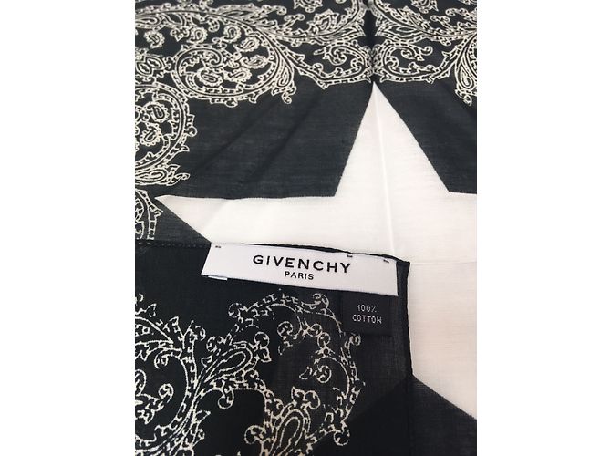 Givenchy Bandana Schal aus Baumwolle Schwarz Weiß - Ansicht 5