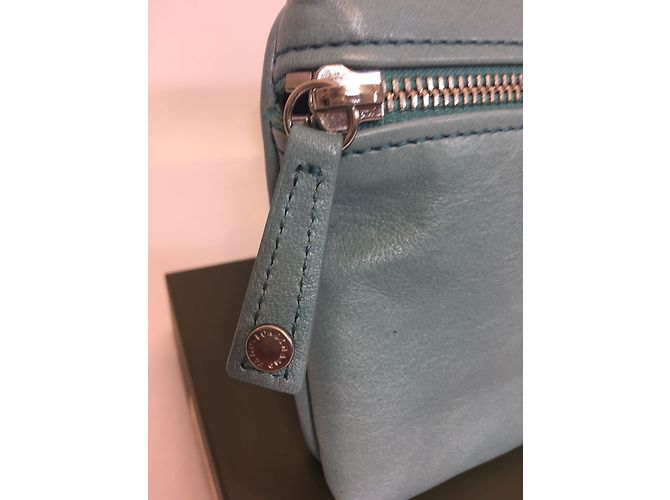 Longchamp Piccola pochette / borsa in pelle blu - vista 4