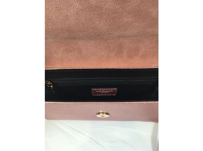 Lk Bennett Piccola Clutch in Pelle Rosa Metallizzato - vista 5