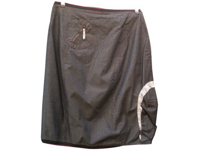 Autre Marque Falda de algodón gris talla 44 - vista 2