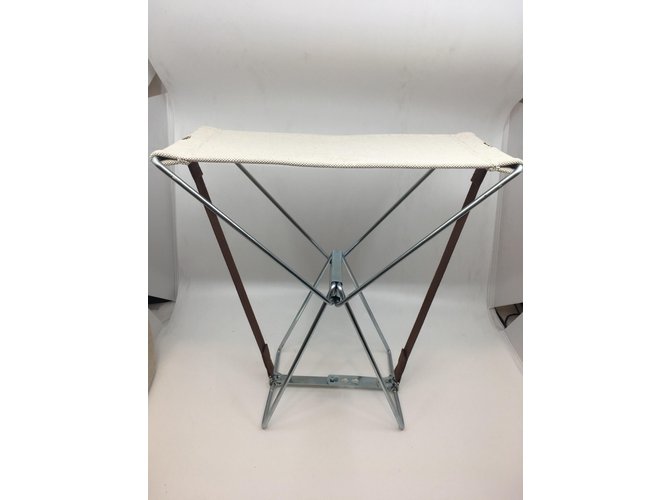 Hermès Tabouret pliant Marron Beige - vue 2