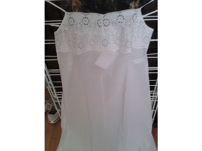 La Perla Top in Pizzo Bianco in Cotone - vista 2
