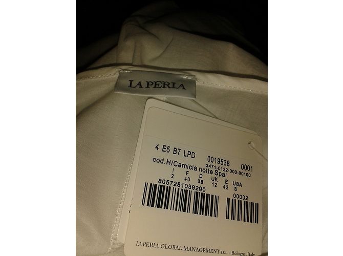 La Perla Top in Pizzo Bianco in Cotone - vista 5