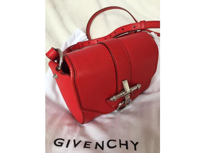 Bolsa transversal Givenchy Obsedia de couro vermelha Vermelho - vista 7
