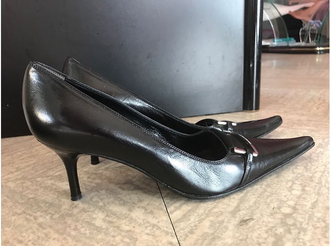 Décolleté Luciano Padovan in pelle nera taglia 36 Nero - vista 2