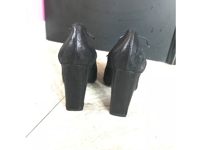 Autre Marque Botines Versace de piel negra Negro - vista 4