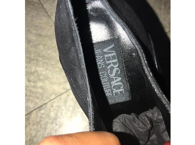 Autre Marque Botines Versace de piel negra Negro - vista 5