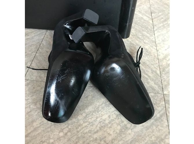 Autre Marque Botines Versace de piel negra Negro - vista 6