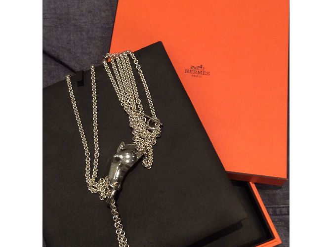 Hermès Colares longos Prata - vista 2