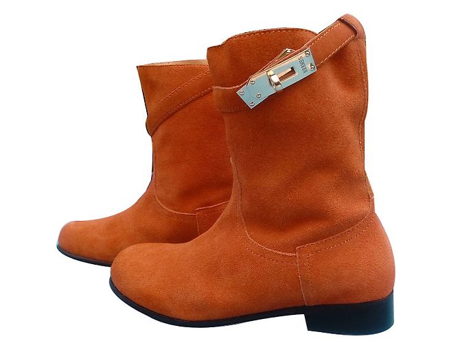 Kelly Hermès Botas de tornozelo Laranja - vista 2